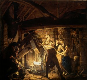 アイアンフォージ、1772 作： Joseph Wright of Derby